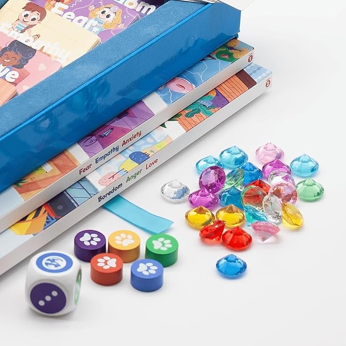 Hey Feelings™ Deluxe Game & Book Set | The Award-Winning SEL Board Game for Kids 3-9 to Navigate Big Emotions, Build Empathy & Reduce Tantrums | Fun Family Connection & Therapy Game, Expert-Designed