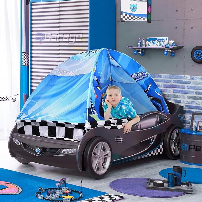 Kid Bed Tent -Twin Play Tent Baby Toddlers Dream Playhouse for Bedroom Decor Indoor Games Twin Size Bed Canopy by CRAWLBO
