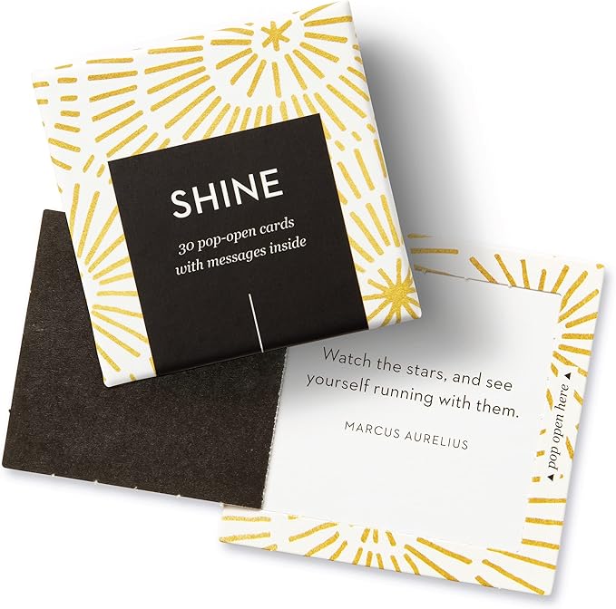 Compendium ThoughtFulls Pop-Open Cards — 2-Pack of Shine, Be Happy — 60 Pop-Open Cards, Each with a Different Message Inside