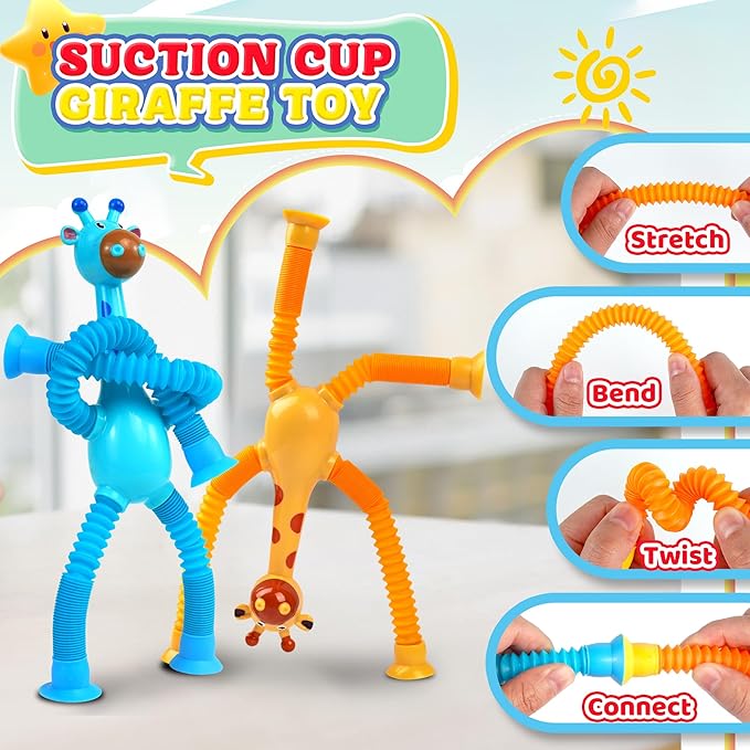 Christmas Stocking Stuffers Toddlers Kid 6PC Sensory Travel Toys Pack for Toddler 3 4 5 Year Old Airplane Car Travel Activities Road Trip Essential Classroom Must Have for Kid Autistic Fidget Gift