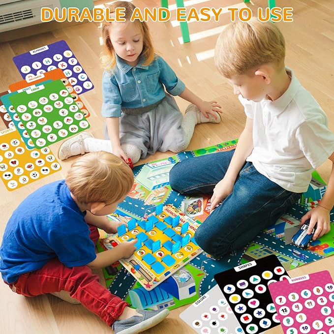 Matching Memory Game for Kids Age 3 4 5 6 7 8 Year Old, Travel Toy for Boys Girls, Wooden Board Game, Road Trip Essentials for Toddler, Airplane/Car/Camping Activity, Ideal Christmas, Birthday Gifts