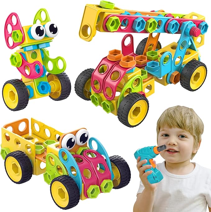 Contixo ST3 Kids Toys - 223 PCs 3D Building Blocks STEM Construction Playboards Creativity, Imagination, Recreational, Educational for Children Toddler, 3+ Year Old Boys and Girls
