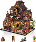 Miniature House Kit, Tiny House Kit with Light, DIY Mini House Building Kits for Adults to Building, Unique Gift for Birthday Christmas, Magic House