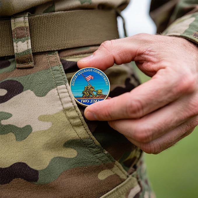 250th Anniversary U.S. Armed Forces Commemorative Coin - Patriotic Military Collectible with Engraved Service Branch Insignia，Patriotic Marine Corps Collectible (Marine Corps)