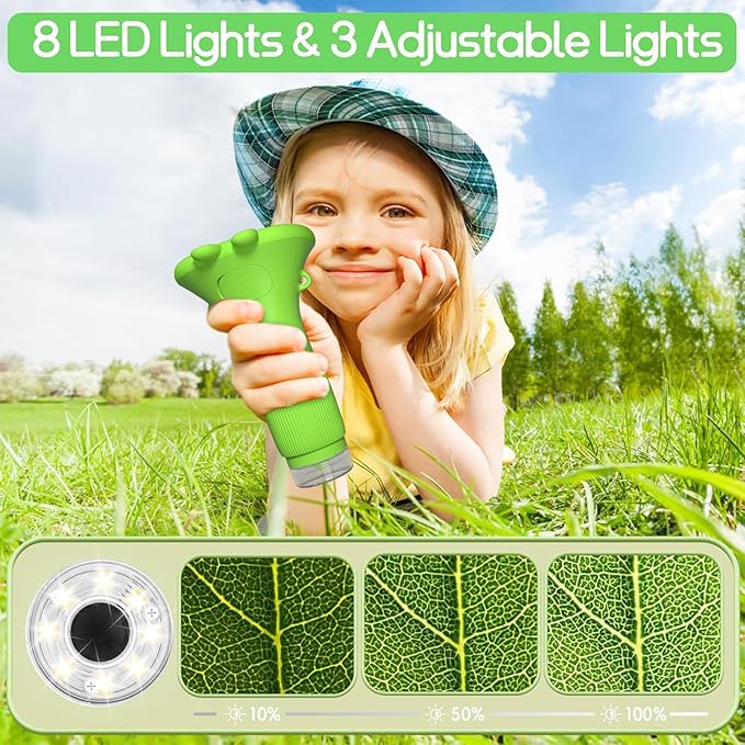 Kids Microscope Pocket Microscope -1000X Portable Microscope for Kid | Photo and Video Mini Microscopes | 2'' Digital Little Scientist Microscopes for 3-10 Age Years Old Boys Girls Toys Gifts