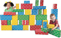 Teacher Created Resources Heavy-Duty Cardboard Building Blocks – 40-Piece Set, Supports 150 lbs – Easy-to-Clean, Sturdy, Colorful – Large, Medium & Small Sizes