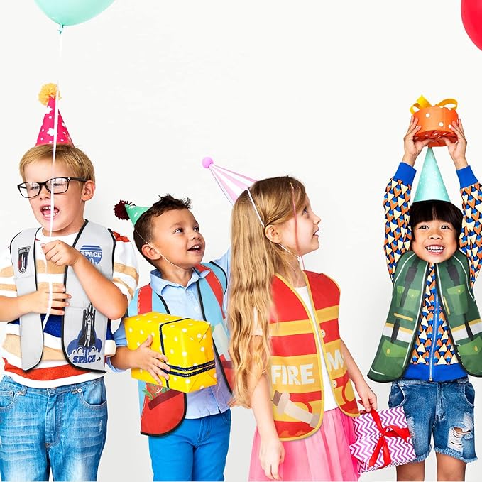 13 Pieces Kids Dress up Clothes, Toddlers Community Helper Dress up Vest, Career Role Play Costumes, Cosplay Clothes for Girls and Boys Pretend Play Party Supplies, 13 Styles