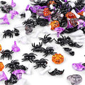 FUTUREPLUSX 180-200PCS Halloween Vase Filler, Halloween Sensory Bin Filler, Assorted Plastic Pumpkins, Spiders, Skulls, Bats, Ghosts & Witch Hats – Spooky Party Decorations, Classroom & Home