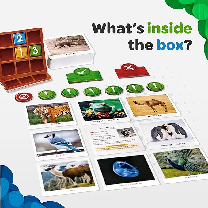National Geographic: Secret Clue Animals - Card Game for Kids 7 & Up - Fun & Cooperative Board Games for The for Girls & Boys Ages 7, 8, 9, 10