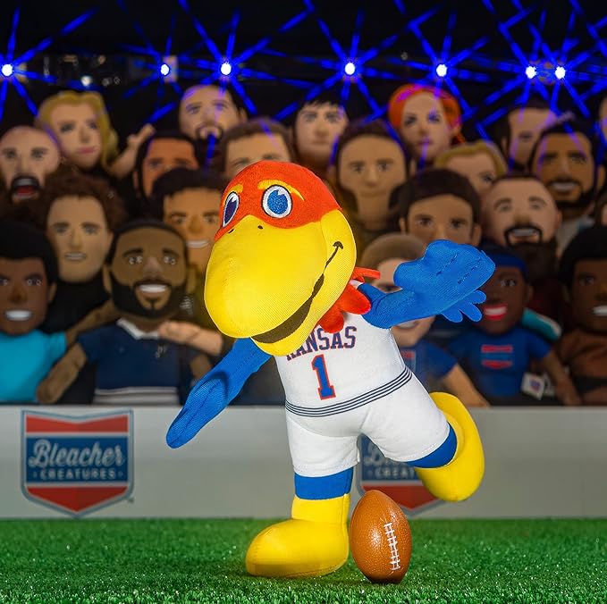 Bleacher Creatures Kansas Jayhawks Big Jay 10" Mascot Plush Figures - A Mascot for Play or Display