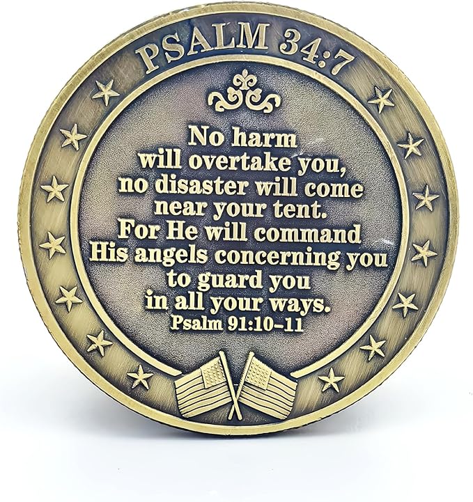 The Archangel Michael Challenge Coin Christian Coin Bible Verse Angel Coin As Catholic Gifts (Pack of 3)