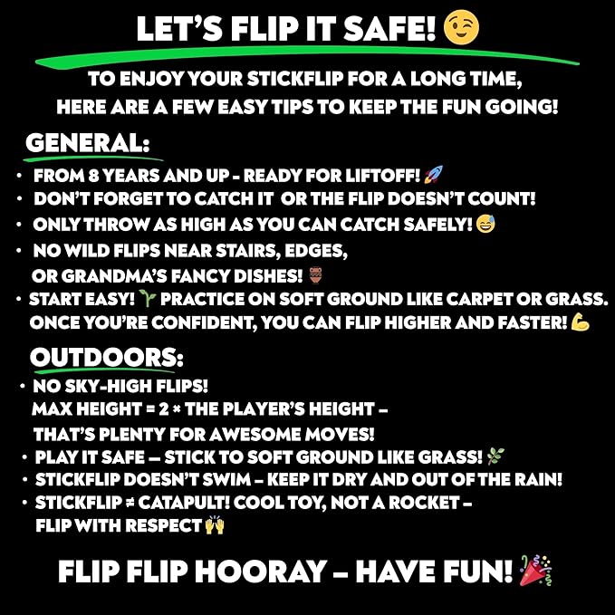 Flip, Catch, Level Up! | 10x Auto-Counting Flip & Skill Games | Solo & Multiplayer Electronic Fidget Toy | Stick Flip Challenge for Teen Boys Girls Kids Teens & Adults | Epic & Cool Party Game Ages 8+