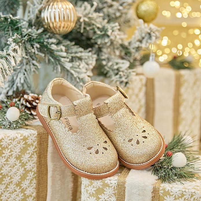 Felix & Flora Toddler Little Girl Mary Jane Dress Shoes - Ballet Flats for Girl Party School Shoes