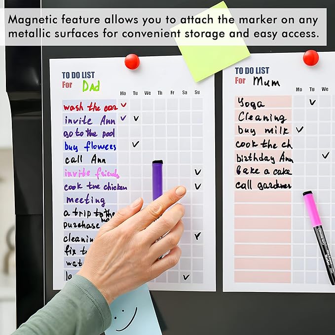 Shuttle Art Dry Erase Markers, 32 Pack 16 Colors Magnetic Whiteboard Markers with Erase, Fine Point Dry Erase Markers Perfect For Writing on Whiteboards,Mirrors for School Office Home