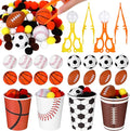 228Pcs Sensory Bin Filler Sensory Bin Accessories Fine Motor Football Basketball Soccer Baseball Sport Themed for Counting Sorting Numbering DIY Crafts Fine Motor Games