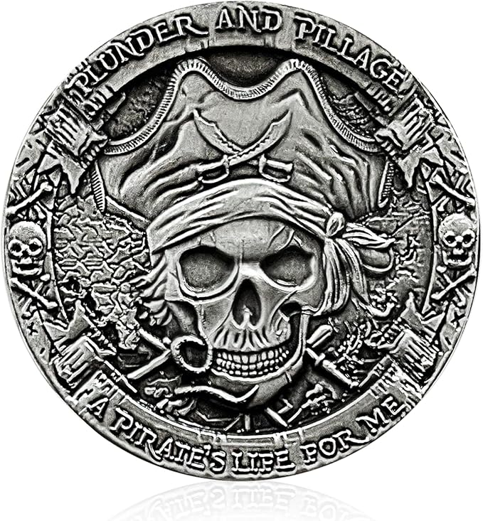 CHURYUML Davy Jones Coin A Pirates Life Down to Davy Jones Locker Pirate Enthusiasts Collectible Pirate Themed Party Gifts