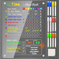 PigPotParty Acrylic Magnetic Chore Chart for Kids, 12"x16" Reward Responsibility Chart, Chores Checklist, 1 Weekly Dry Erase Fridge Board for Teens Adult Family Multiple Kids, w/ 12 Markers & Towel