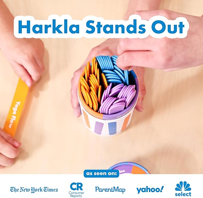 Harkla Sensory Sticks – 60 Sensory Activities to Help Kids Relax, Refocus and Reduce Anxiety | Easy-to-Use Brain Break Kit | Science Backed - Occupational Therapist Approved