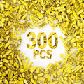 300 Piece Yellow Bricks Bulk Assortment Pack, Yellow Brick Accessories for Building with 12 Size, Compatible with Lego Parts and Pieces(Color: Yellow)
