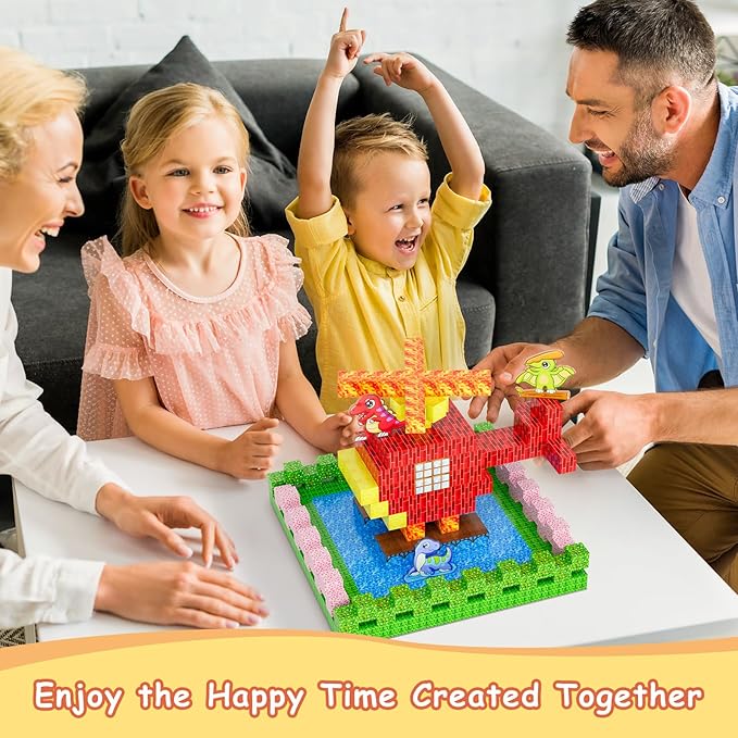 110PCS Dinosaur Toys Magnetic Cubes for Kids, Magnetic Building Blocks for Kids Ages 4-8 8-12, Magnet Blocks Classroom Must Haves Sensory Construction Toys for Boys Girls Gifts