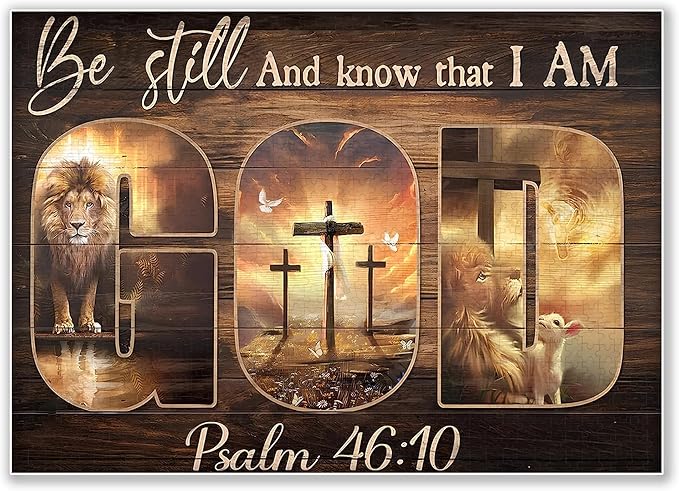 1000-piece Scripture Psalms-Faith in God Adult Wooden Puzzle, Intellectual Challenge, Stress-Relieving Puzzle, Relaxing Family Activity, Decoration, Size: 29.5 x 19.7 in