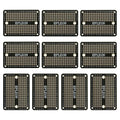 Solderable Breadboard Mini PCB Board Gold-Plated Solder Breadboard for DIY Electronics Projects Apply to Soldering Projects 2.0"x1.5" Mixed Color(Pack of 10 Pcs,Black)