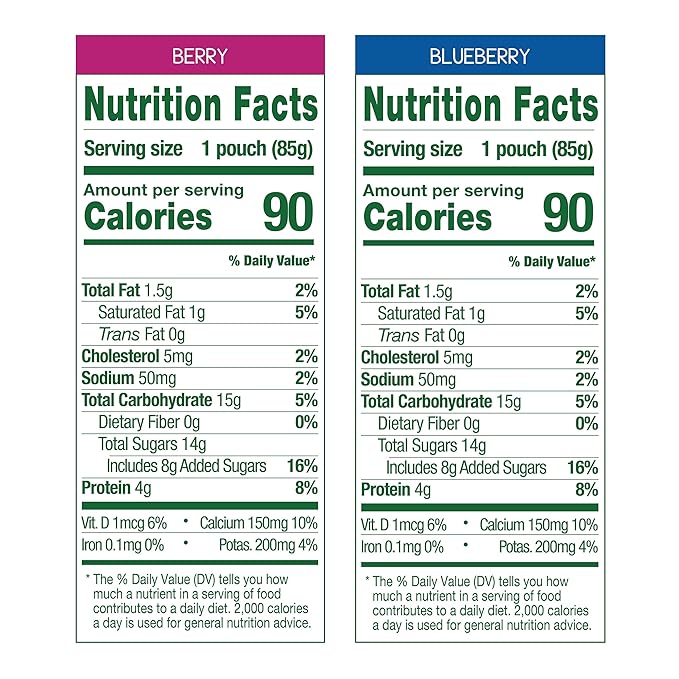 GoGo squeeZ yogurtZ Variety Pack, Blueberry & Berry, 3 oz (Pack of 20), Kids Snacks Made from Real Yogurt and Fruit, No Fridge Needed, Gluten Free, Nut Free, Recloseable Cap, BPA Free Pouches