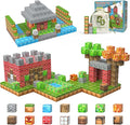 AESGOGO Magnetic Blocks, 72PCS STEM Montessori Toy for Crafting a Magnet DIY-World, Creative Building Toys for Boys Girls Kids Ages 3-5 5-7 6-8, Toddler Stacking Construction Cube.