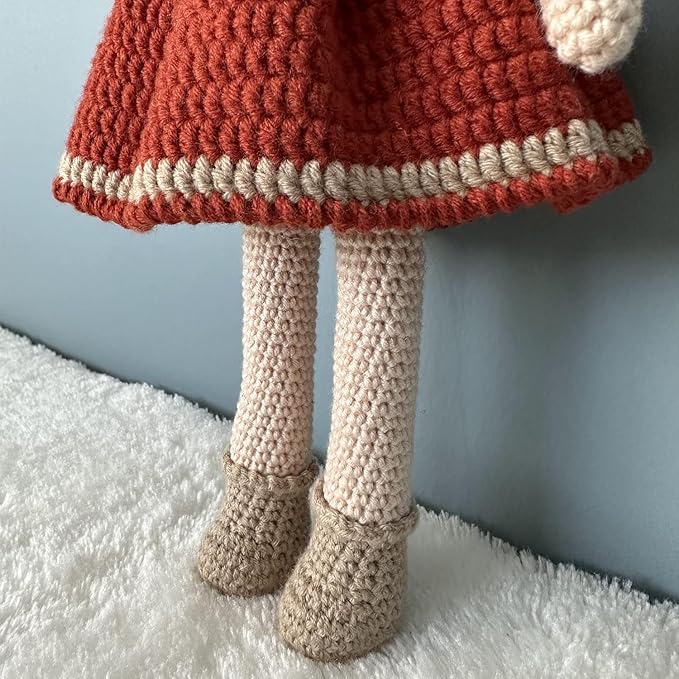Tiny Things Stuffed Animal | Plush Toy | Cuddle Play and Bed time Friend | Handmade Natural Baby Doll | Knitted Crochet Toys | Crocheted Doll for Babies Crochet Baby Doll (Ruby)