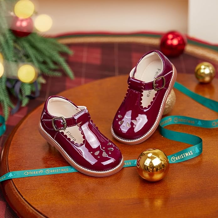 Felix & Flora Toddler Little Girl Mary Jane Dress Shoes - Ballet Flats for Girl Party School Shoes