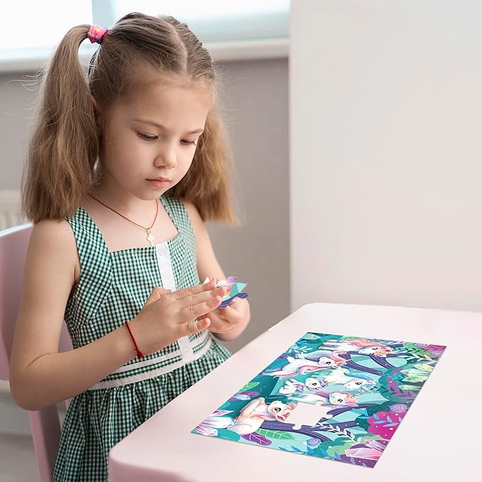 QUOKKA Puzzles for Kids Ages 3-5 - 30 Pieces Puzzles for Toddlers 2-4 - Unicorns Learning Jigsaw Puzzles for Kids 4-6 Years Old - Educational Toys for Boy and Girl