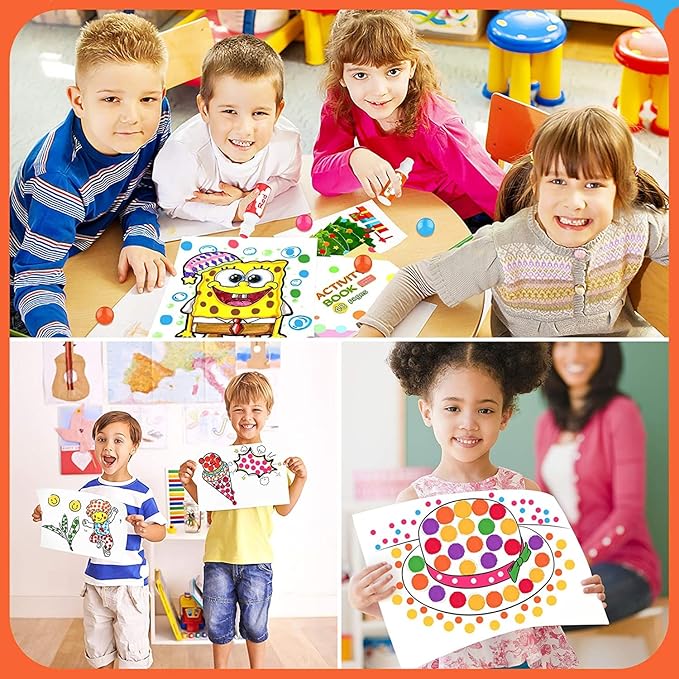 Dot Markers for Toddlers Kids Preschool, Bingo Daubers Washable Art Markers 8 Colors, Toddlers Arts and Crafts Supplies, Kids Painting Drawing Coloring Supplies, Dot Paint Craft Kit Preschool Learning