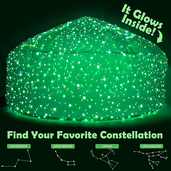 The Original Patented AirFort - Build A Fort in 30 Seconds, Inflatable Fort for Kids, Play Tent for 3-14 Years, A Playhouse Where Imagination Runs Wild, Fan not Included (Constellation)