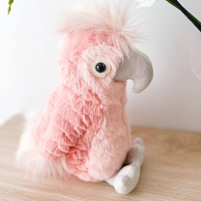 MON AMI Lulu The Cockatoo Parrot Plush – 11”, Cute Parrot Stuffed Animal, Use as Toy/Nursery Room Décor, Great for Kids of All Ages