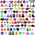 100 PCS Halloween Squishy Toys for Kids Party Favor Halloween Trick or Treat Toys Bulk,Soft Squishy Toys for Kids Boys Girls Gifts Classroom Rewards,Goodie Bags Fillers