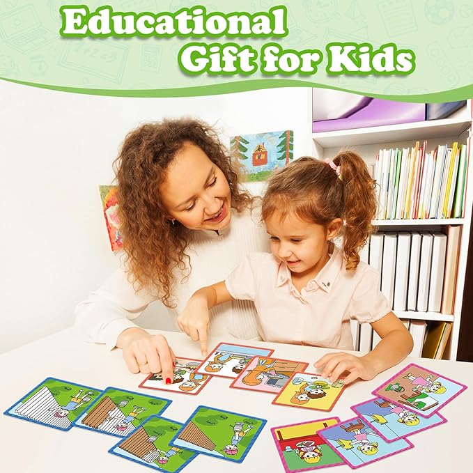 Sequencing Cards,Sequence Board Game for Kids,Speech Therapy Materials Toys for Autism,Story Storytelling,Social Skills,Sentence Building,Preschool Learning Activities,Classroom & Homeschool