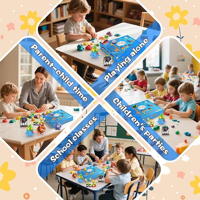 ifergoo Modeling Clay Kits - 65 Colors Air Dry Clay for Kids, DIY Molding Toys with Sculpting Tools, Ultra Light & Soft, DIY Crafts School Classroon Projects, Gifts for Ages 3-12 Boys & Girls Kids