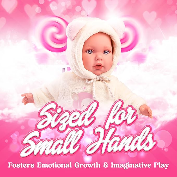 Llorens Soft Body Dolls – Realistic Dolls for Toddlers and Babies in 11.8”, 13.8” & 16.5” Sizes – Premium Quality, Handwashable Cotton Clothing for Kids