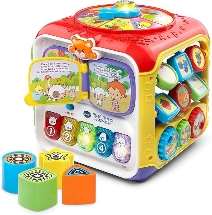 VTech Sort and Discover Activity Cube, Red