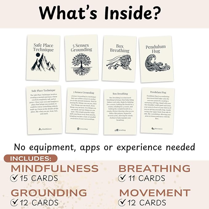 Somatic Therapy Cards with Exercises to Reset Your Nervous System, Relieve Anxiety, Soothe Stress, and Reconnect Through Mindfulness, Breathwork, and Daily Movement