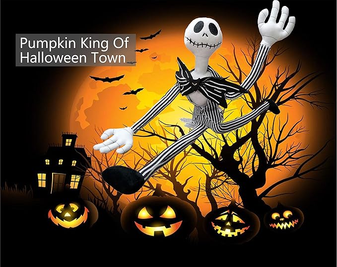 Jack Skellington Plush Doll Nightmare Before Christmas Toys - 20 Inches Pumpkin King Plush Stuffed Baby Dolls (Black)