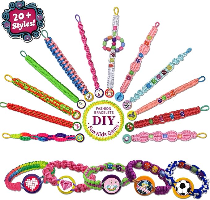 Coiinala Friendship Bracelet Making Kit for Girls, DIY Bracelets Maker Jewelry String Braiding Set Toys - Best Gifts Ideas Arts and Crafts String Maker for Kids Age 7 8 9 10 11 12 Year Old, Blue