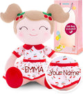 Gloveleya Personalized Doll with Your Name - Cute Red Cherry Color Custom Soft Plush Doll for Girls Plush Doll Customized Gifts - Muñecas de Trapo Personalizadas para Niñas