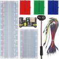 Breadboard Kit with 830-Tie-Point, 400-Tie-Point Boards, 3x170-Tie-Point Mini Boards, 65Pcs Flexible Wires, 9V DC Adapter for Arduino, IoT & STEM