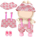17cm Doll Clothes Set-Adorable Outfits for Dolls-Stylish Accessaries Clothes Dress-Up-Replaceable Clothing Collections, Includes—Chic Hat + Jumpsuit + Shoes (Style D)