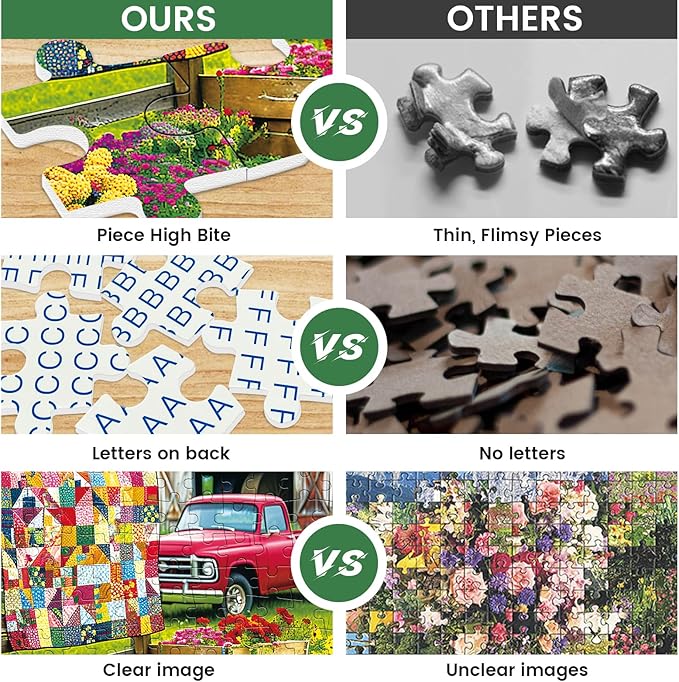 300 Pieces Puzzle for Adults,Fun Country Life Farm Puzzle,Recycled Cardboard Animals Jigsaw Puzzles 300 Piece,Challenging Game Home Decor Birthday Party Gift Toy for Adults Kids Seniors 20.5*15 inch