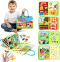Busy Board Montessori Toys for Toddler, Car Travel Activities Toys for Fine Motor Skills Development, Educational Preschool Sensory Busy Book for Kids, Best Gift for Boys & Girls