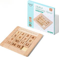Wooden Number Sliding Puzzle，Brain Teasers Toy Tangram Slide Puzzle Game，Sequential Puzzles Board Game，Educational Toys for Kids and Adults (1-15 Medium Size)