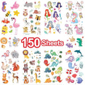 Temporary Tattoo Kids - 150 Sheets & 1700+ Patterns | Boosts Imagination/Creativity & Easy-Clean | Ideal for Party Favors, Arts & Crafts, Goodie Bags (Non-Toxic, Safe for Skin)