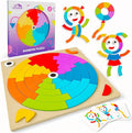 Toddler learning wooden Montessori toys – pattern blocks and boards tangrams for kids educational preschool activities color sorting games fine motor skills baby girls and boys for 3 4 5 years old